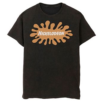 Men's Nickelodeon Classic Splatter Logo Mineral Wash Graphic Tee
