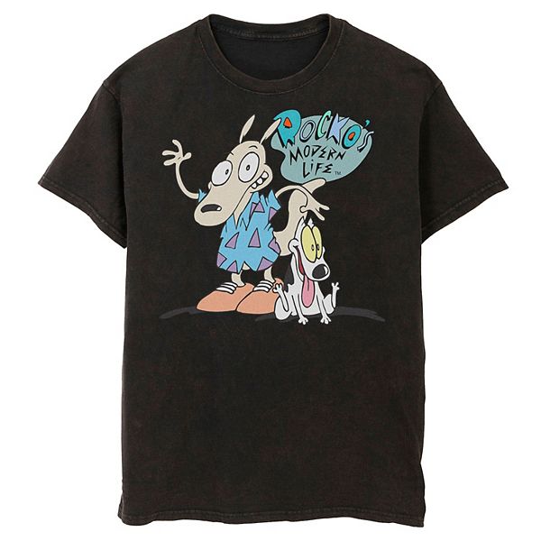 Men's Nickelodeon Rocko's Modern Life Mineral Wash Graphic Tee