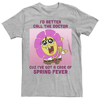 Men's Nickelodeon SpongeBob SquarePants Spring Fever Flower Graphic Tee