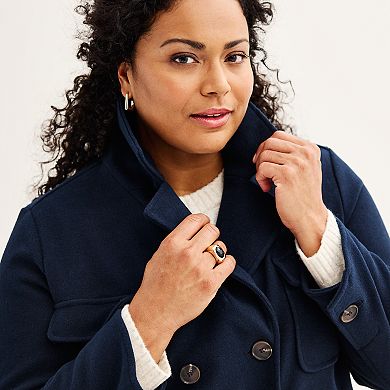 Plus Size Croft & Barrow® Double Breasted Jacket
