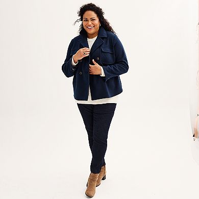 Plus Size Croft & Barrow® Double Breasted Jacket