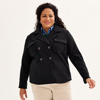 Plus Size Croft Barrow Double Breasted Jacket