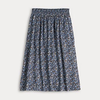 Women's Croft & Barrow® Elastic Waist Midi Skirt