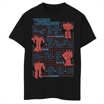Boys 8-20 Transformers How To Transform Schematic Graphic Tee