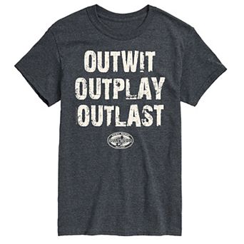 Big & Tall Survivor Outwit Outplay Outlast Graphic Tee
