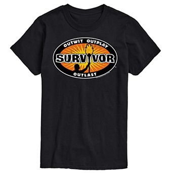 Big & Tall Survivor Logo Badge Graphic Tee