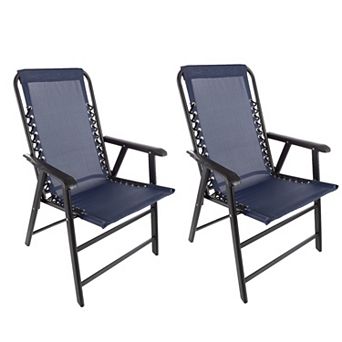 Pure Garden Folding Camping Patio Chair 2 pc Set