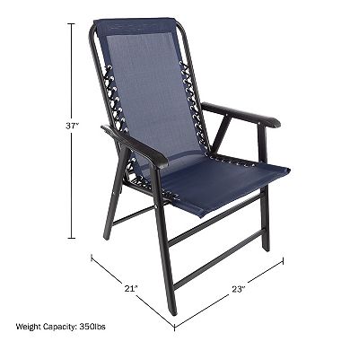 Pure Garden Folding Camping Patio Chair 2-piece Set