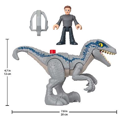 Fisher-Price Imaginext Jurassic World Dominion Blue & Owen Dinosaur Toy Set