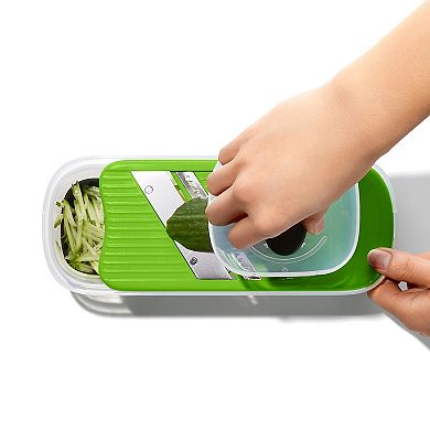 Vegetable Chopper OXO Good Grips Spiralize Grate And Slice Set | Kitchen Warehouse Cheese Grater With Container