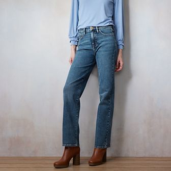 Women's LC Lauren Conrad Super High-Rise True Straight Jeans