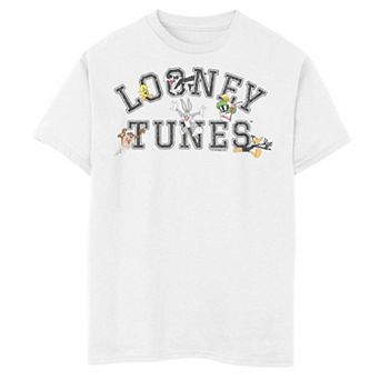 Boys 8-20 Looney Tunes Characters Lineup Distressed Style Graphic Tee