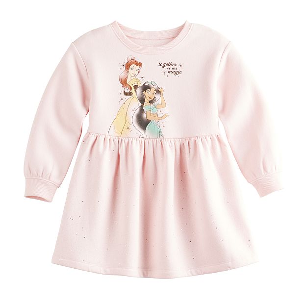 Disney Princess Belle Jasmine Baby Toddler Girls Fleece Dress