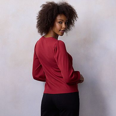 Women's LC Lauren Conrad Relaxed Puffed Long Sleeve Top