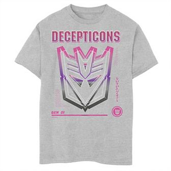 Boys 8-20 & Husky Transformers Decepticons Gen 01 Badge Graphic Tee