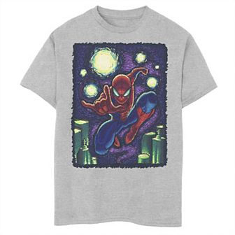 Boys 8-20 & Husky Marvels Spiderman Starry New York Graphic Tee