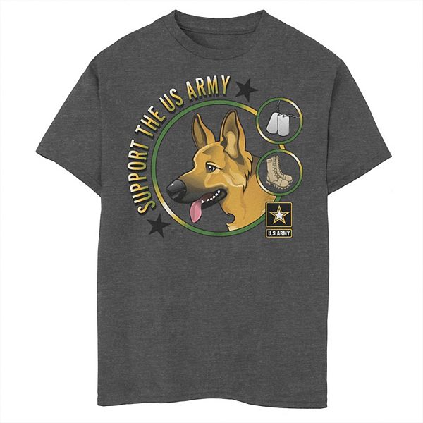 Boys 820 & Husky K9 Support The US Army Graphic Tee