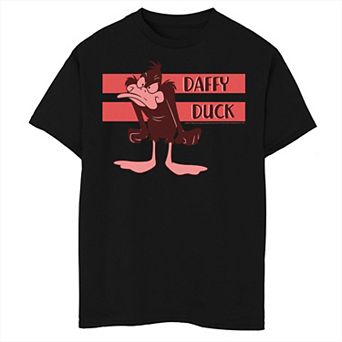 Boys 8-20 & Husky Looney Tunes Daffy Duck Angry Portrait Graphic Tee