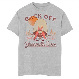 Boys 8-20 & Husky Looney Tunes Yosemite Sam Back Off Poster Graphic Tee