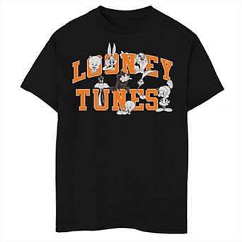 Boys 8-20 & Husky Looney Tunes Characters Varsity Style Logo Graphic Tee