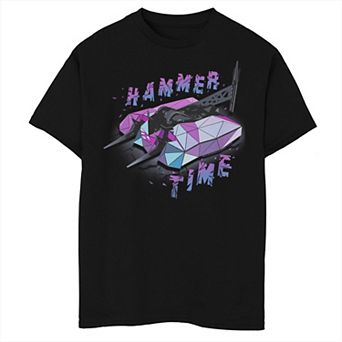 Boys 8-20 & Husky Battlebots Hammer Time Purple Hue Portrait Graphic Tee