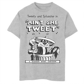 Boys 8-20 & Husky Looney Tunes Sylvester & Tweety Ain't She Tweet Graphic Tee