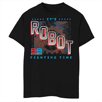 Boys 8-20 Battlebots It's Robot Fighting Time Poster Graphic Tee