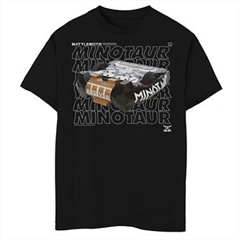 Boys 8-20 Battlebots Minotaur Portrait Overlay Graphic Tee