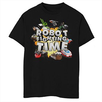Boys 8-20 Battlebots Robot Fighting Time Explosion Graphic Tee