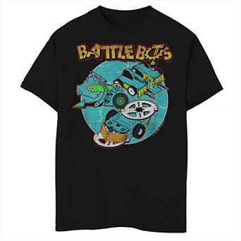 Boys 8-20 Battlebots Collision Retro Circle Portrait Graphic Tee
