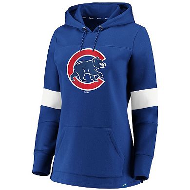 Women's Royal Chicago Cubs Plus Size Colorblock Pullover Hoodie
