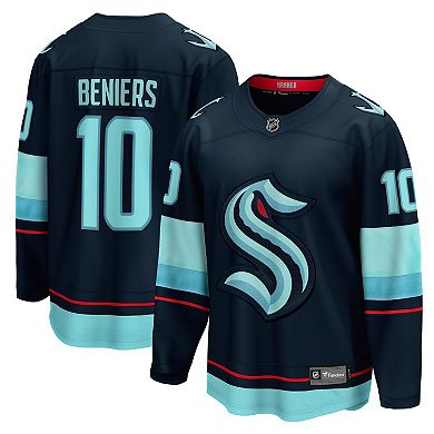 Men's Fanatics Branded Matty Beniers Deep Sea Blue Seattle Kraken Premier Breakaway Player Jersey