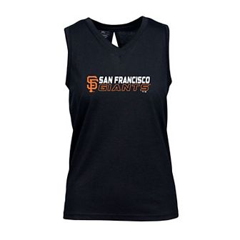 Women's Levelwear Black San Francisco Giants Paisley Chase V-Neck Tank Top