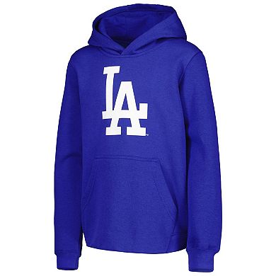Youth Royal Los Angeles Dodgers Team Primary Logo Pullover Hoodie