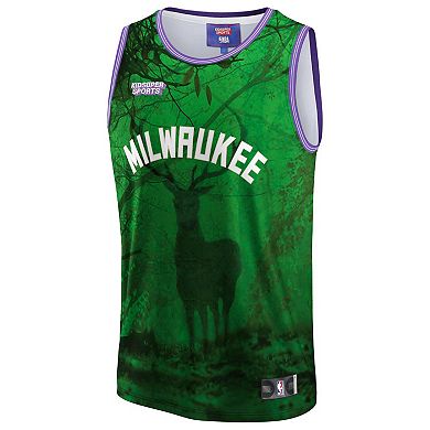 Unisex NBA & KidSuper Studios by Fanatics Green Milwaukee Bucks Hometown Jersey