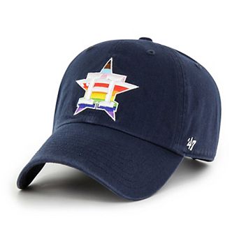Men's '47 Navy Houston Astros Team Pride Clean Up Adjustable Hat
