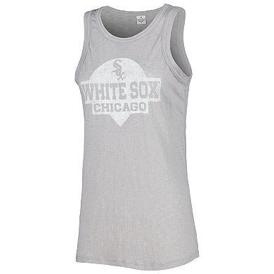 Women's Soft as a Grape Gray Chicago White Sox Tri-Blend Tank Top