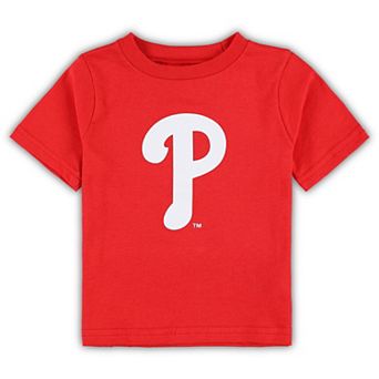 Infant Red Philadelphia Phillies Team Crew Primary Logo T-Shirt