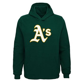 Youth Green Oakland Athletics Team Primary Logo Pullover Hoodie