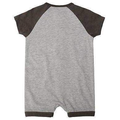 Newborn & Infant Heather Gray San Diego Padres Extra Base Hit Raglan Full-Snap Romper
