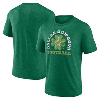 Men's Fanatics Heather Green Dallas Cowboys St. Patrick's Day Celtic Tri-Blend T-Shirt