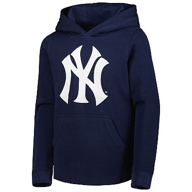 Youth Navy New York Yankees Team Primary Logo Pullover Hoodie