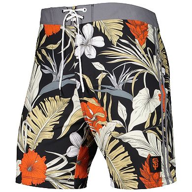 Men's Hurley x '47 Black San Francisco Giants Phantom Tailgate Swim Shorts