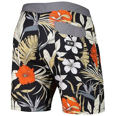 Men's Hurley x '47 Black San Francisco Giants Phantom Tailgate Swim Shorts