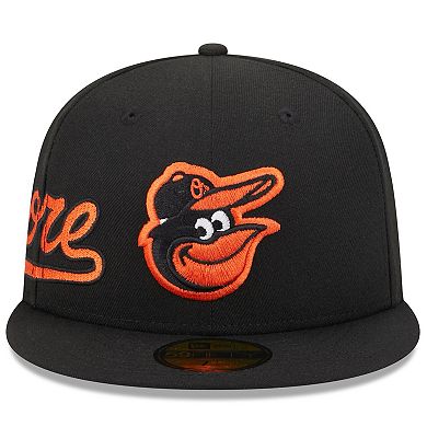 Men's New Era Black Baltimore Orioles Arch 59FIFTY Fitted Hat