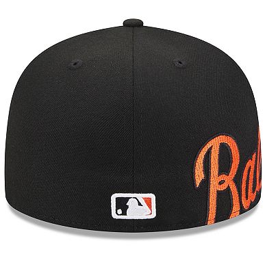 Men's New Era Black Baltimore Orioles Arch 59FIFTY Fitted Hat
