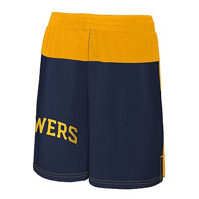 Youth Gold Milwaukee Brewers 7th Inning Stretch Shorts
