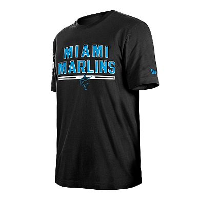 Men's New Era Black Miami Marlins Batting Practice T-Shirt