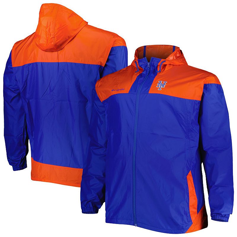 Men’s Columbia Royal New York Mets Flash Forward Challenger Omni-Shade Full-Zip Windbreaker,