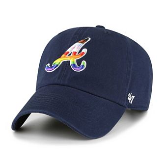 Men's '47 Navy Atlanta Braves Team Pride Clean Up Adjustable Hat